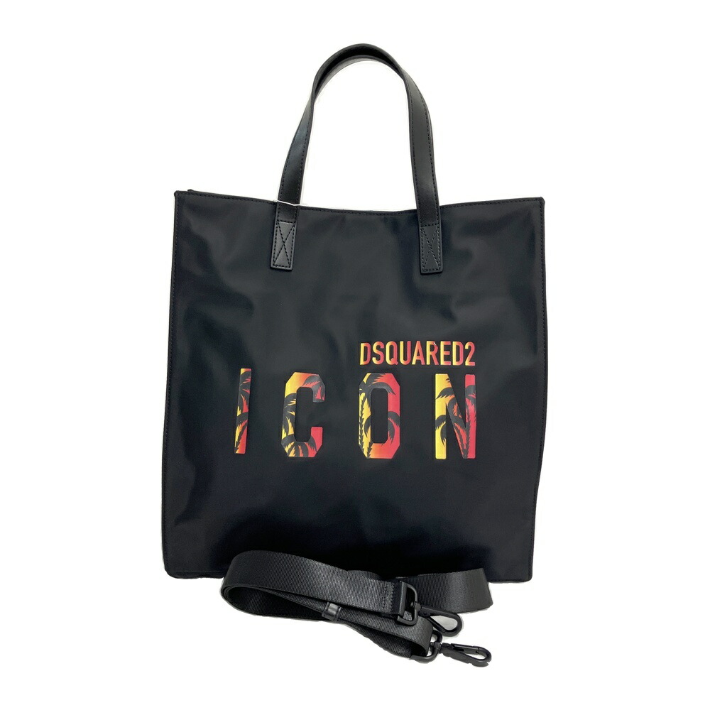 DSQUARED2 ディースクエアード 2WAY トートバッグ ブラック系 【中古】|中古ゴルフウェア通販STST