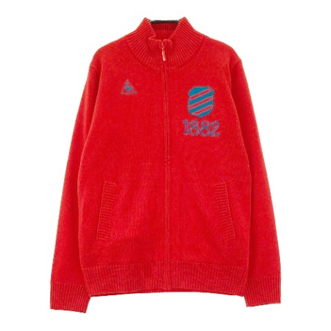 LE COQ GOLF ルコックゴルフ 裏地付 ニット ジップジャケット オレンジ系 M 【中古】ゴルフウェア レディース｜中古ゴルフウェア通販STST
