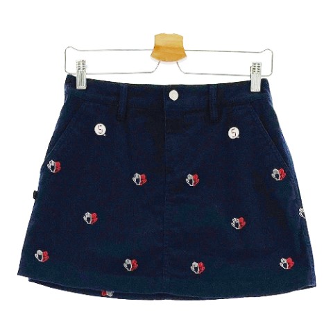 ネイビー ストライプ ジャックバニー スカート レディースゴルフウェア