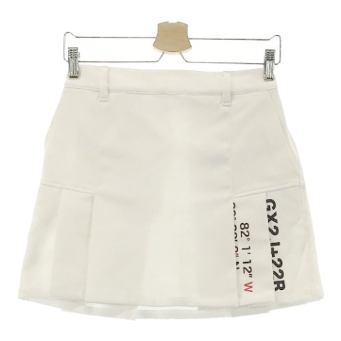 Bull&Bull ブル アンド ブル スカート プリーツ切替 ホワイト系 M 【中古】ゴルフウェア レディース