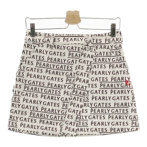 PEARLY GATES パーリーゲイツ 2022年青写真 伸ばすことスコート メゾンロゴ柄 白いこと系 0 【中古】ゴルフお召しもの レディース