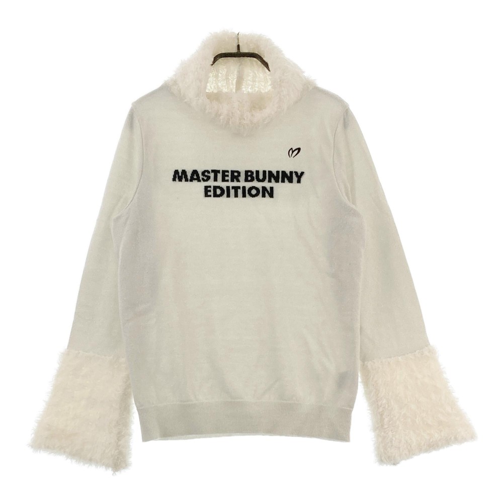 MASTER BUNNY EDITION マスターバニーエディション 2023年模範例 羊毛混ボアタートルネックニットセーター  白いこと系 2 【中古】ゴルフ御召しもの レディース
