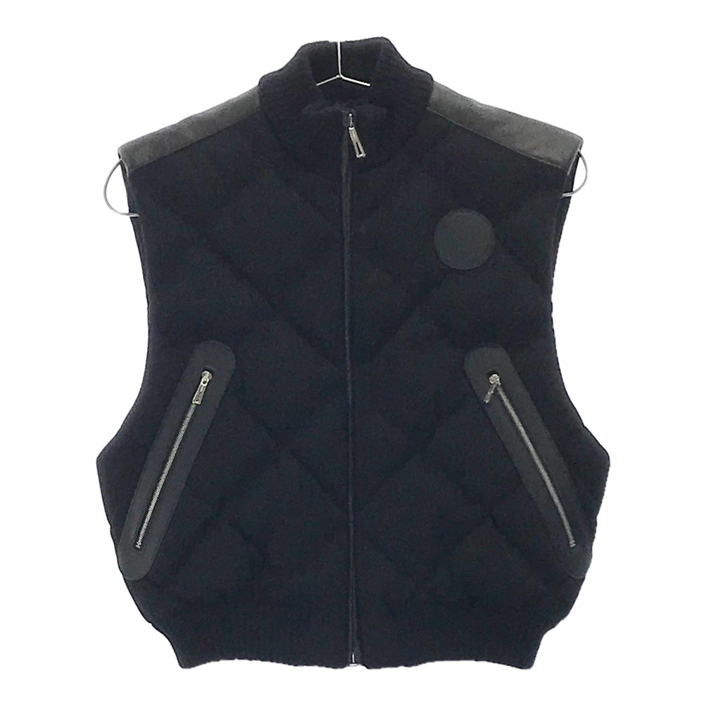 【新品タグ付】HERMES GILET SANSエルメス　ダウンベスト 楽天市場】HERMES エルメス ダウンベスト メンズ ラム レザー シルク