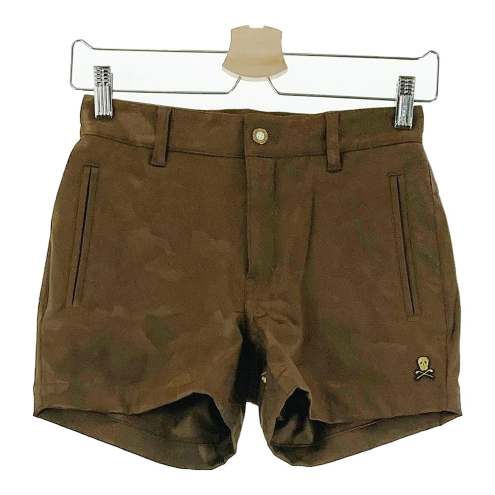 MARK&LONA マークアンドロナ ストレッチ ショートパンツ ジャガード カモフラ スカル 総柄 ブラウン系 XS 【中古】ゴルフウェア レディース｜中古ゴルフウェア通販STST