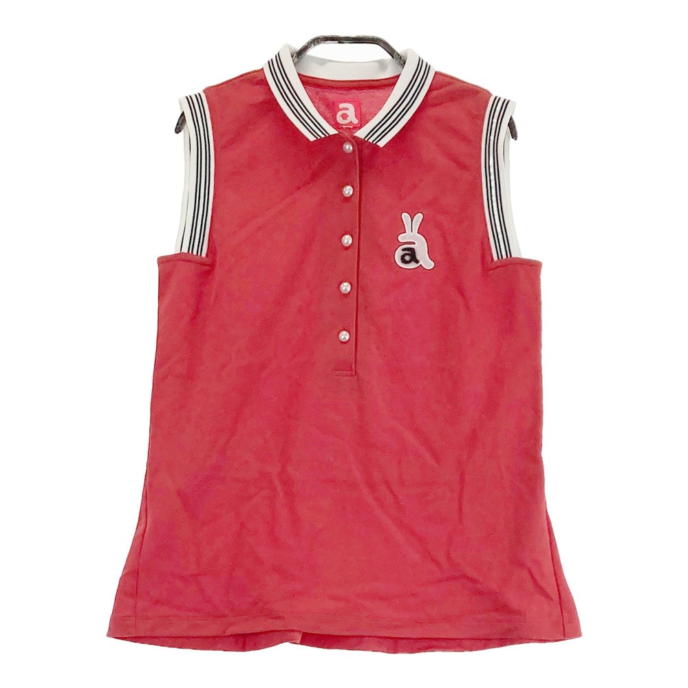ARCHIVIO アルチビオ ノースリーブポロシャツ レッド系 38 【中古】ゴルフウェア レディース