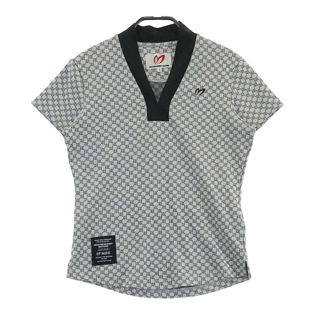 MASTER BUNNY EDITION マスターバニーエディション 2022年モデル 半袖Tシャツ 総柄 ホワイト系 0 【中古】ゴルフウェア レディース