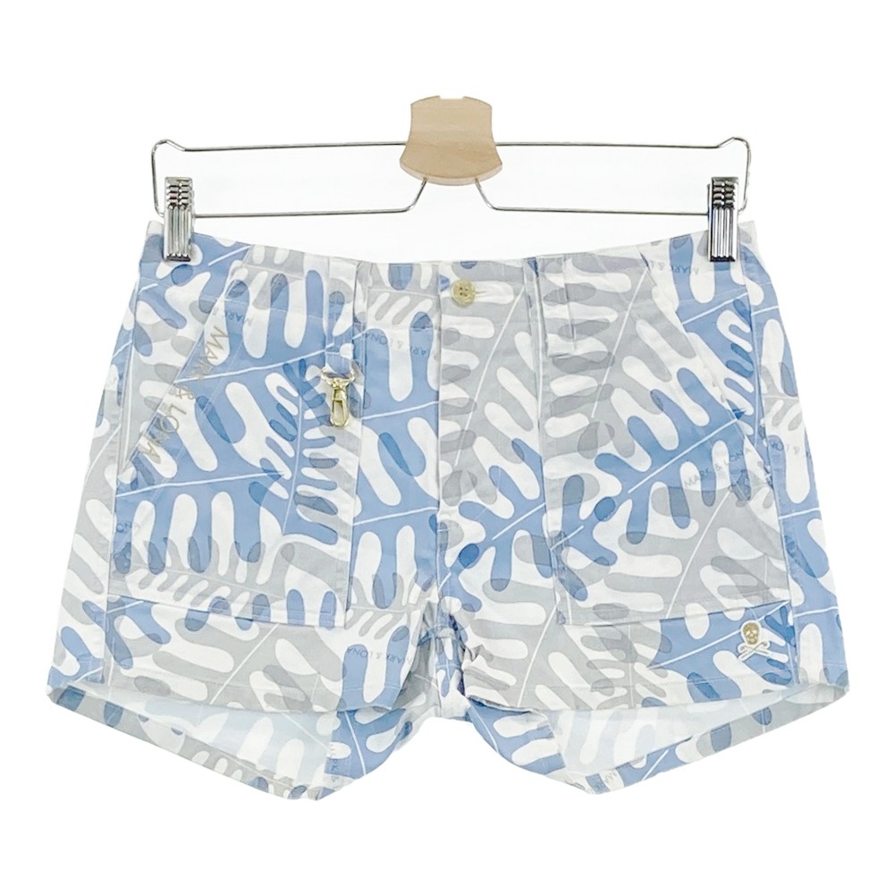MARK&LONA マークアンドロナ ショートパンツ 総柄 ブルー系 M 【中古】ゴルフウェア レディース｜中古ゴルフウェア通販STST 7,392円
