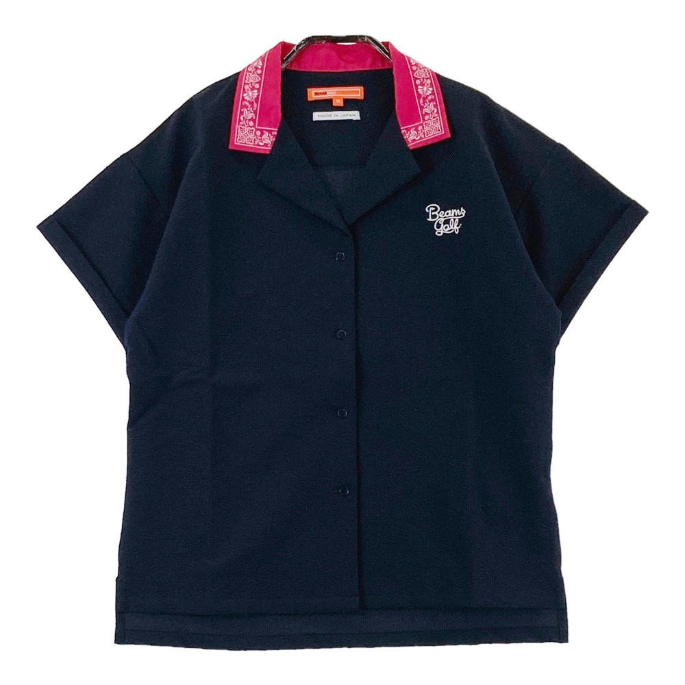 BEAMS GOLF ビームスゴルフ 2023年モデル 半袖シャツ シアサッカー ネイビー系 M 【中古】ゴルフウェア レディース|中古ゴルフウェア通販STST