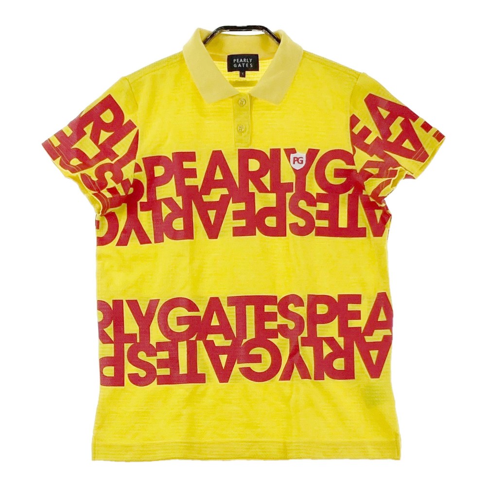 PEARLY GATES パーリーゲイツ 半袖ポロシャツ メッシュ イエロー系 1 【中古】ゴルフウェア レディース|中古ゴルフウェア通販STST