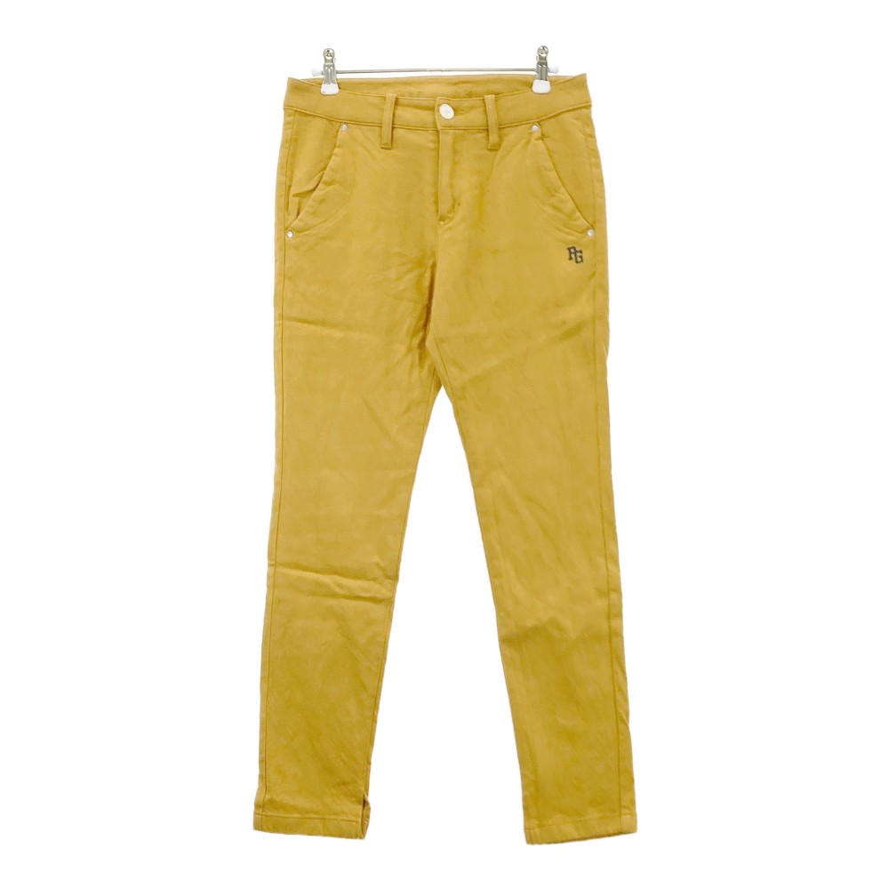 PEARLY GATES パーリーゲイツ 裏地付 ストレッチパンツ イエロー系 1 【中古】ゴルフウェア レディース