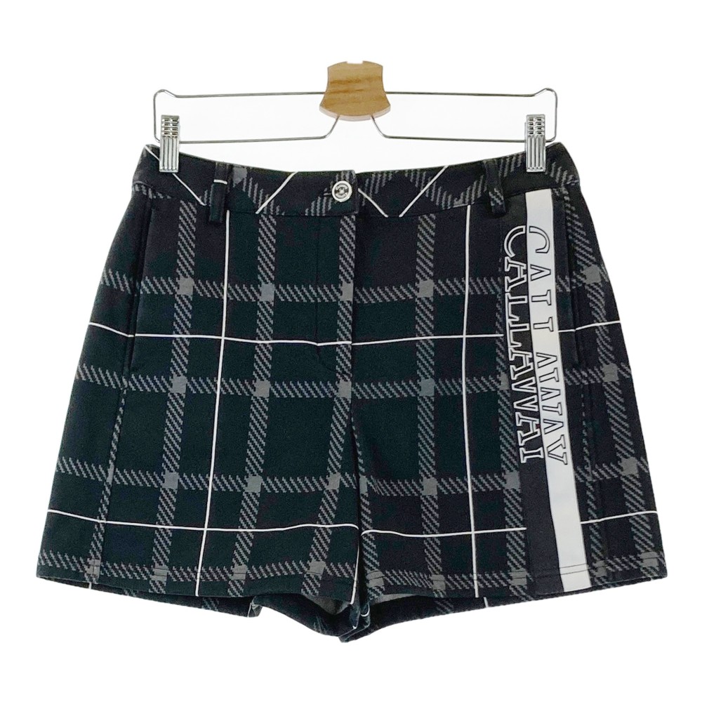 CALLAWAY キャロウェイ 裏起毛 ショートパンツ チェック柄 ブラック系 L 【中古】ゴルフウェア レディース 4,811円
