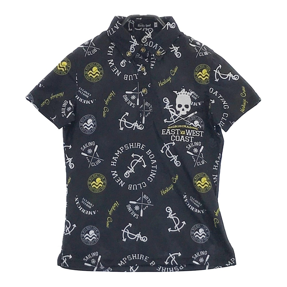 BIRDIE HUNT バーディハント 総柄 ロゴ 半袖 ポロシャツ ウェア 楽天市場】BIRDIE HUNT バーディーハント 半袖ポロシャツ ボタン