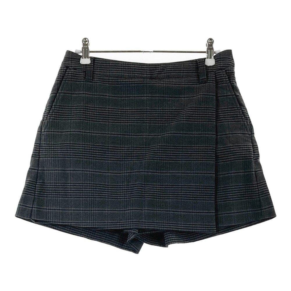 BEAMS GOLF ビームスゴルフ キュロットスカート チェック柄 グレー系 S 【中古】ゴルフウェア レディース