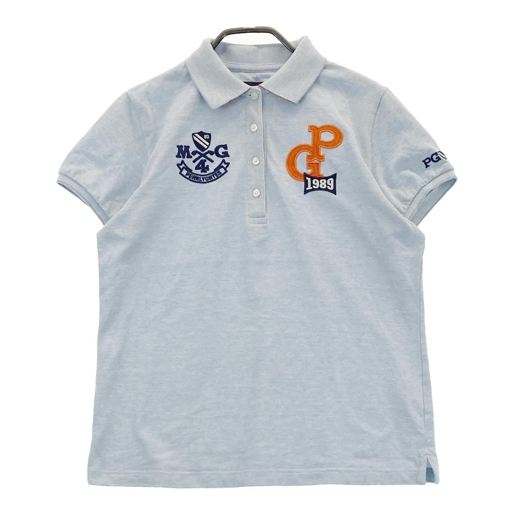 PEARLY GATES パーリーゲイツ 半袖ポロシャツ ブルー系 1 【中古】ゴルフウェア レディース
