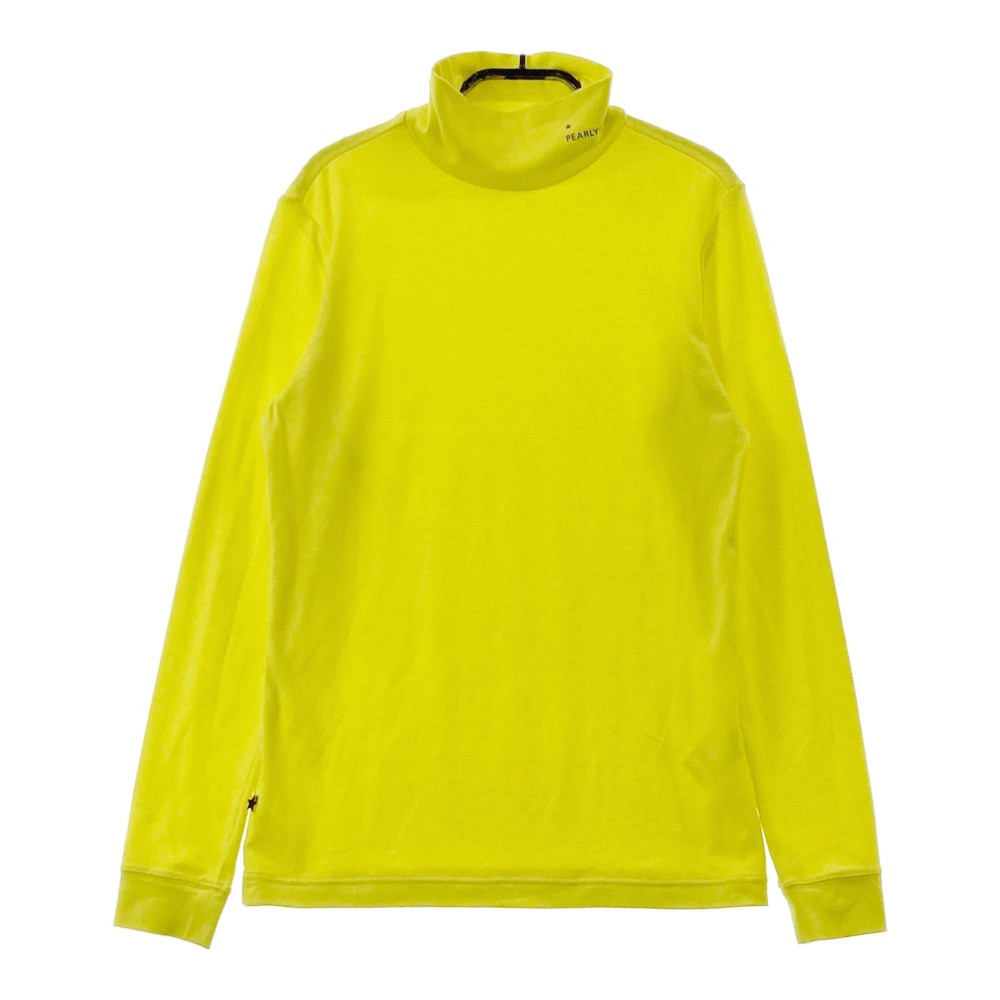 サイズ：1 PEARLY GATES パーリーゲイツ 2025年モデル ハイネック 長袖Tシャツ  イエロー系 [240101436432] ゴルフウェア レディース ストスト PEARLY GATES パーリーゲイツ 2025年モデル ハイネック 長袖T