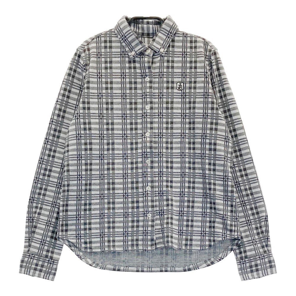 JACK BUNNY ジャックバニー 長袖シャツ ボタンダウン チェック柄 グレー系 1 【中古】ゴルフウェア レディース 4,930円