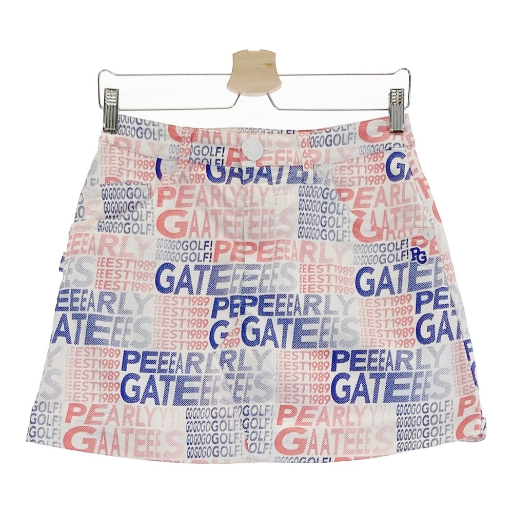 PEARLY GATES パーリーゲイツ 2024年モデル ストレッチスカート 総柄 ホワイト系 1 【中古】ゴルフウェア レディース｜中古ゴルフウェア通販STST
