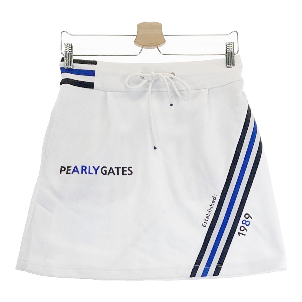 PEARLY GATES パーリーゲイツ 2024年青写真 チェックインレイジャガード スコート  白いこと系 1 【中古】ゴルフお召しもの レディース