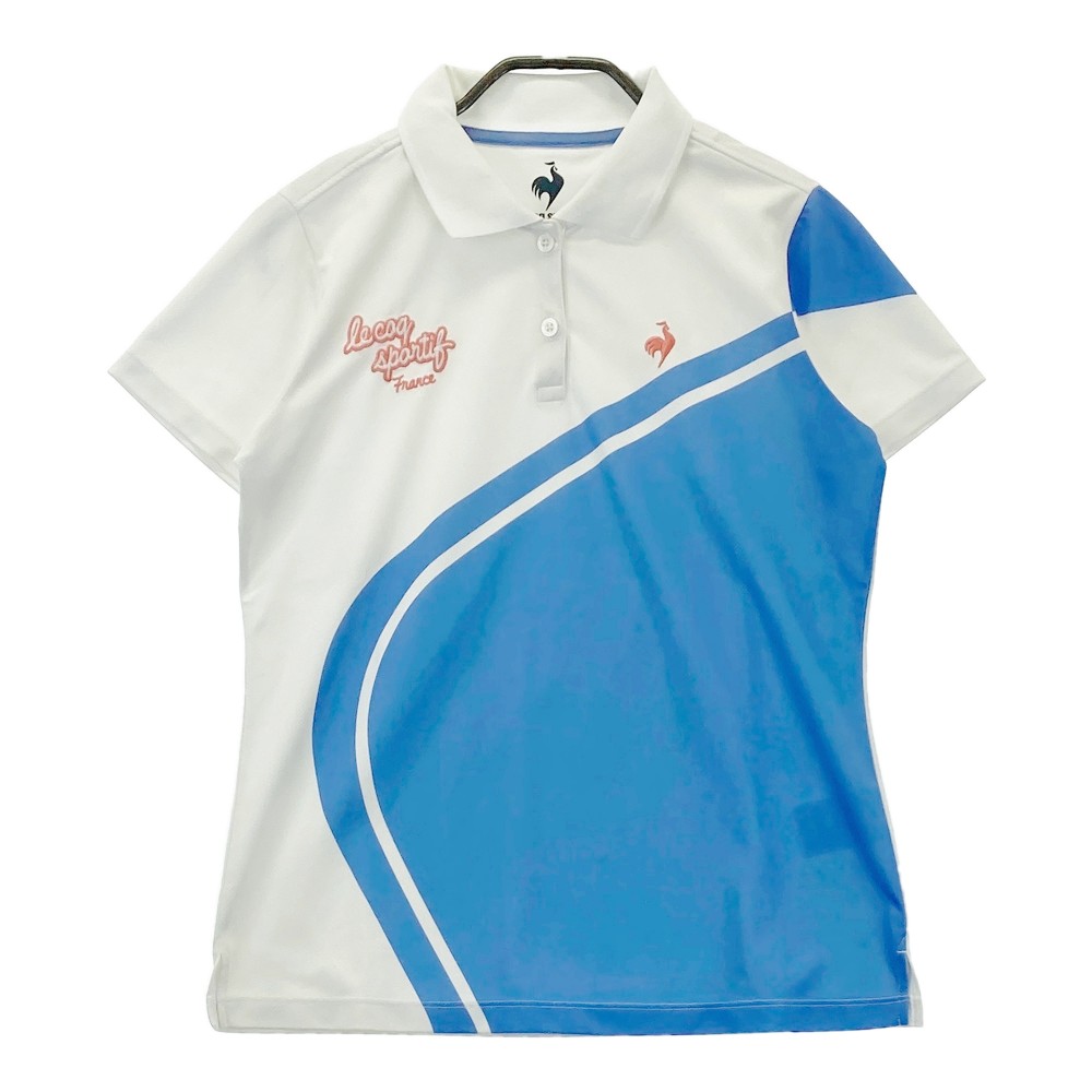 LECOQ GOLF ルコックゴルフ 半袖 ポロシャツ ホワイト系 L 【中古】ゴルフウェア レディース