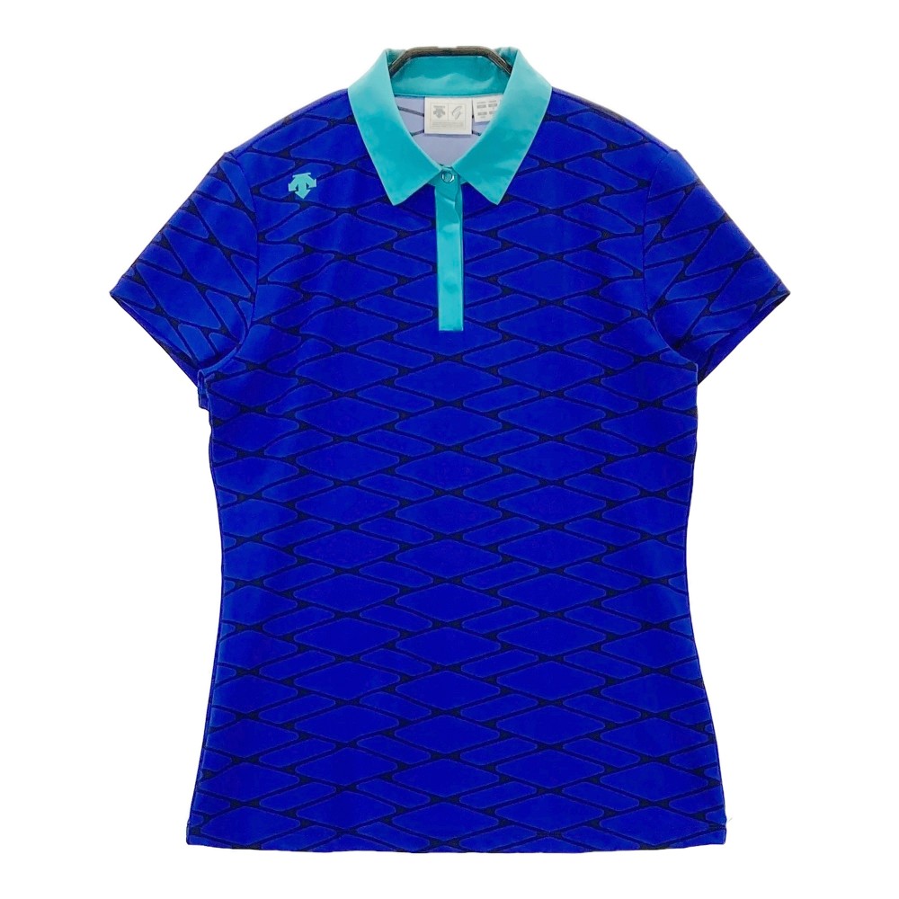 DESCENTE GOLF デサントゴルフ 半袖 ポロシャツ パープル系 L 【中古】ゴルフウェア レディース
