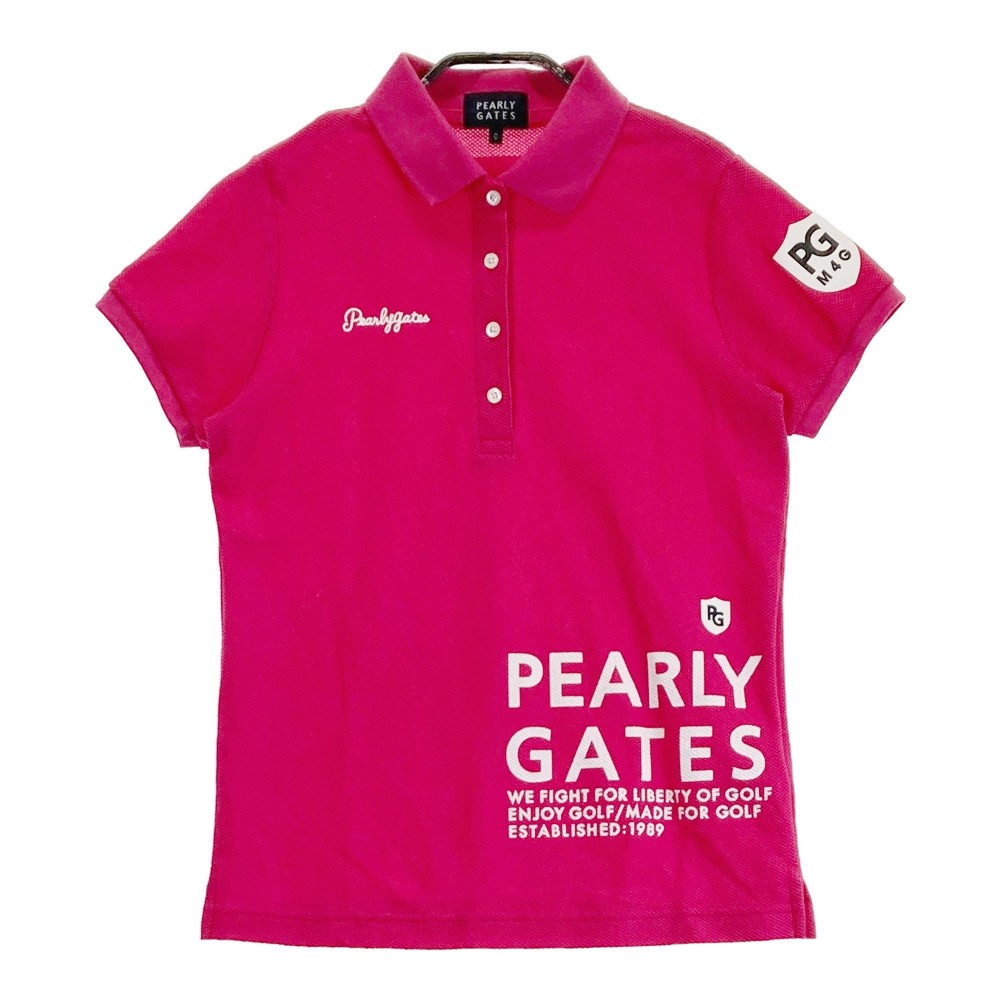 24年モデル　PEARLY GATES 未使用級　ポロシャツ　アイリス小花柄 24年モデル PEARLY GATES 未使用級 ポロシャツ アイリス小花柄