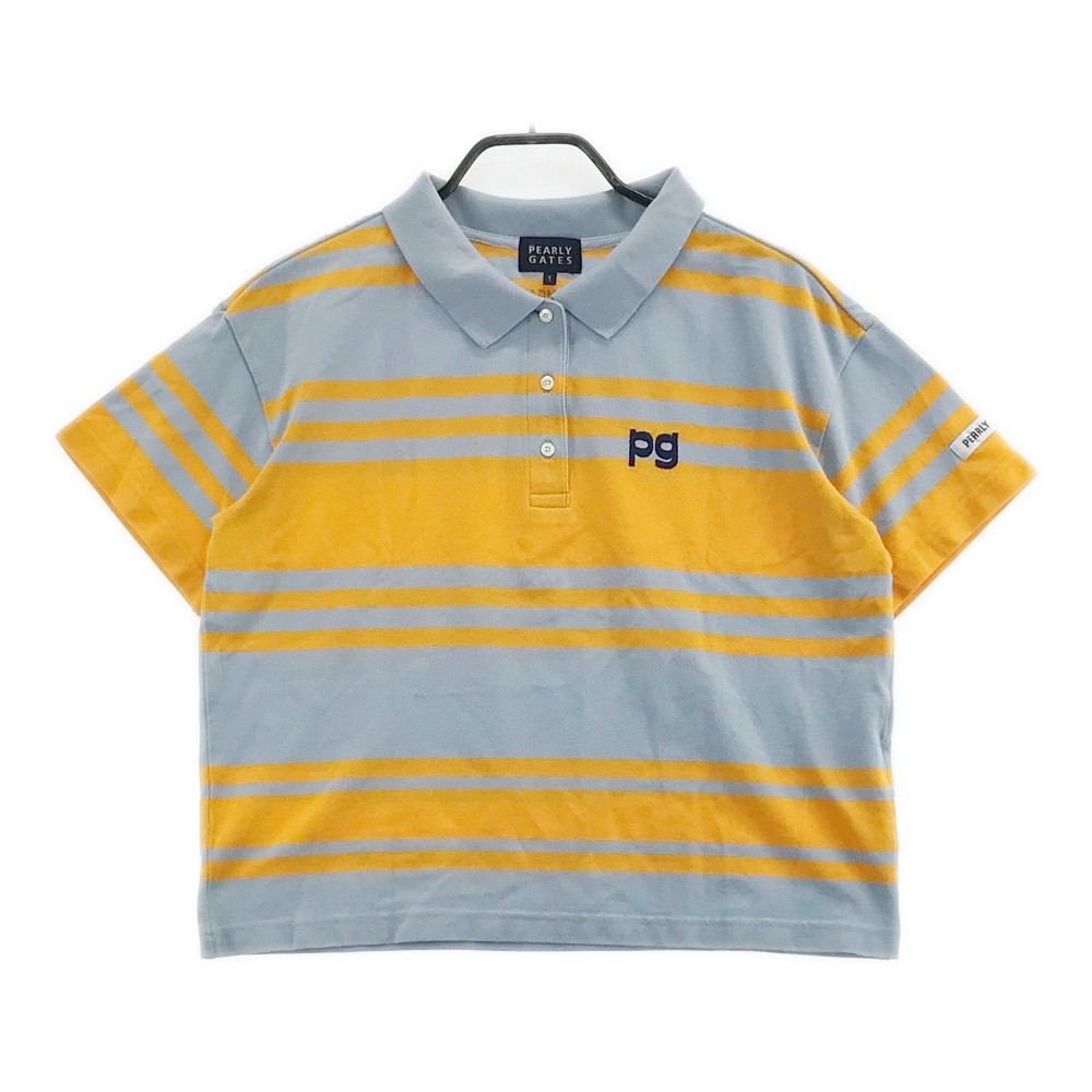 PEARLY GATES パーリーゲイツ 半袖ポロシャツ ブルー系 1 【中古】ゴルフウェア レディース