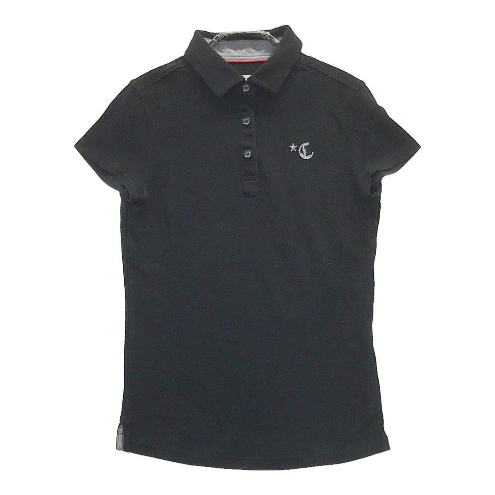 CALLAWAY SELECT キャロウェイ セレクト 半袖ポロシャツ ストーン ブラック系 S 【中古】ゴルフウェア レディース