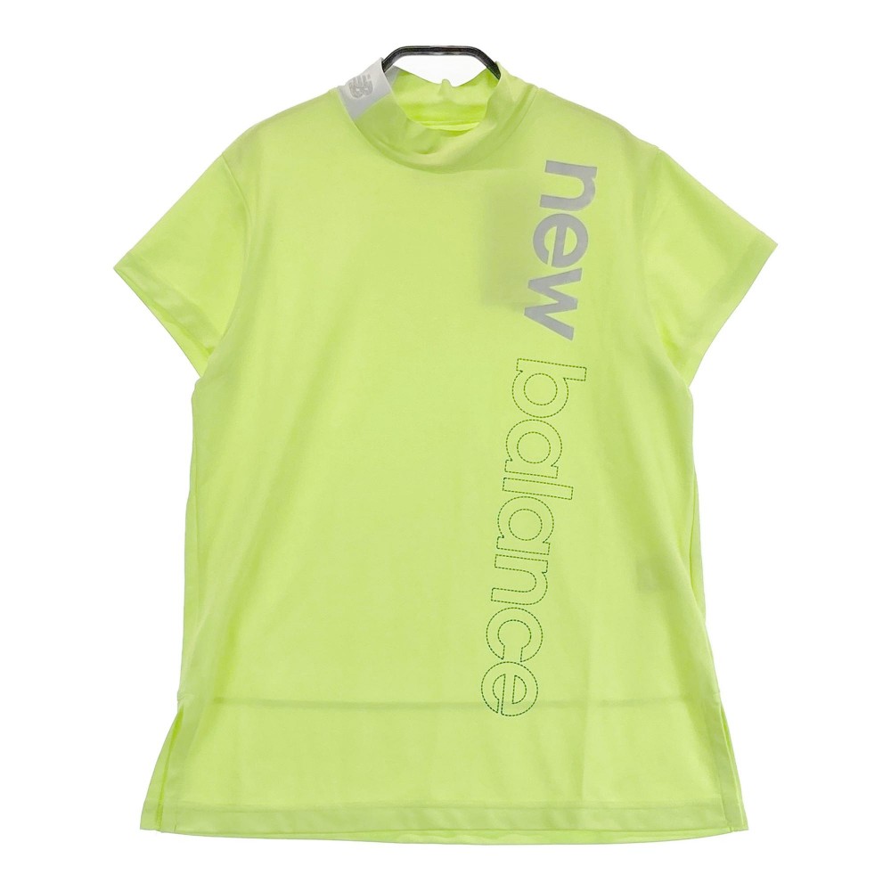 NEW BALANCE ニューバランス 2024年モデル ハイネック 半袖Tシャツ ロゴ イエロー系 2 【中古】ゴルフウェア レディース