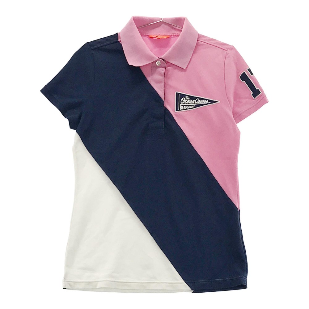 BEAMS GOLF ビームスゴルフ 半袖ポロシャツ ピンク系 L 【中古】ゴルフウェア レディース