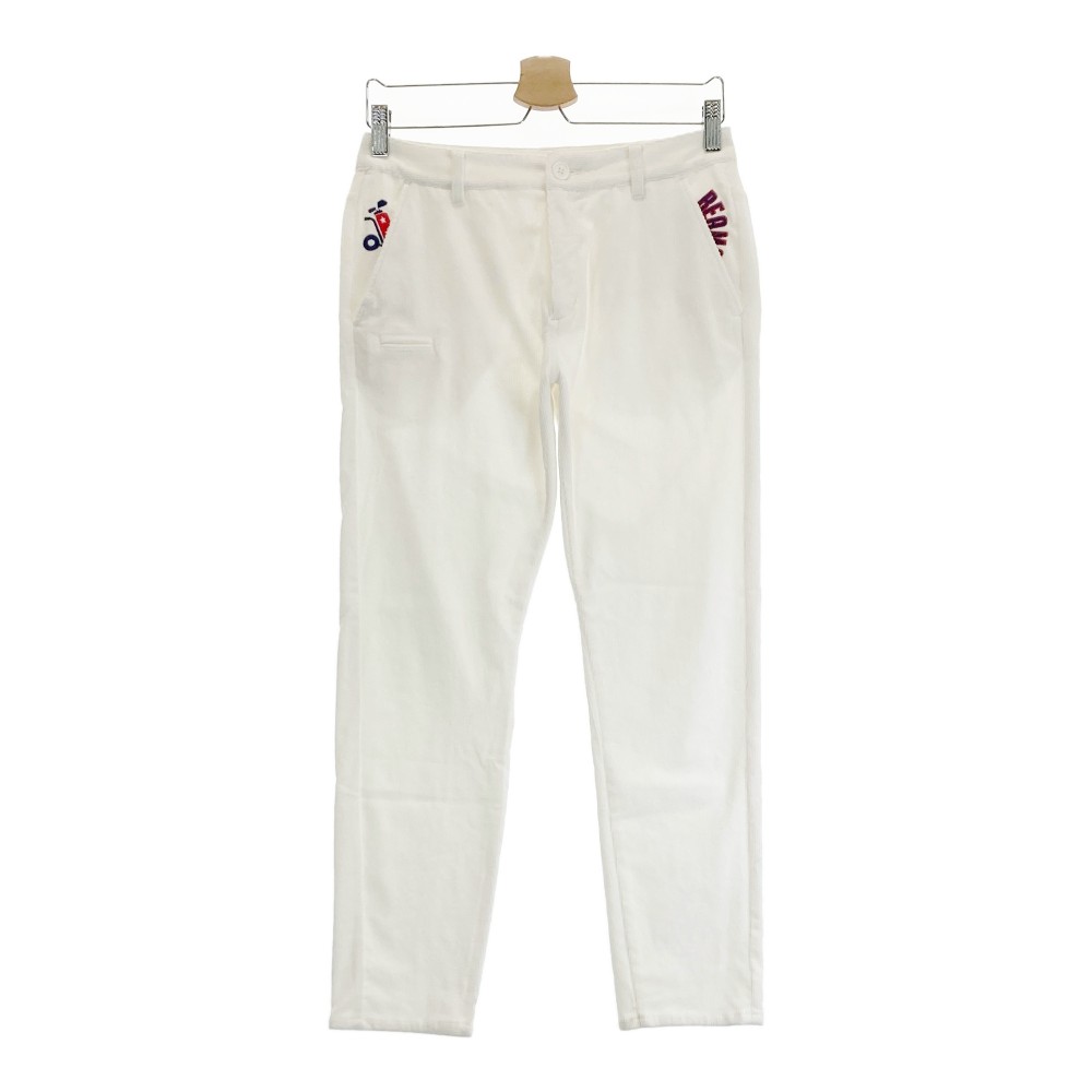 BEAMS GOLF ビームスゴルフ コーデュロイ ストレッチパンツ ホワイト系 M 【中古】ゴルフウェア レディース