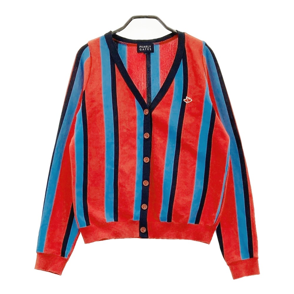 楽天市場】【美品】パーリーゲイツ カーディガン ネイビー×白 ケーブル