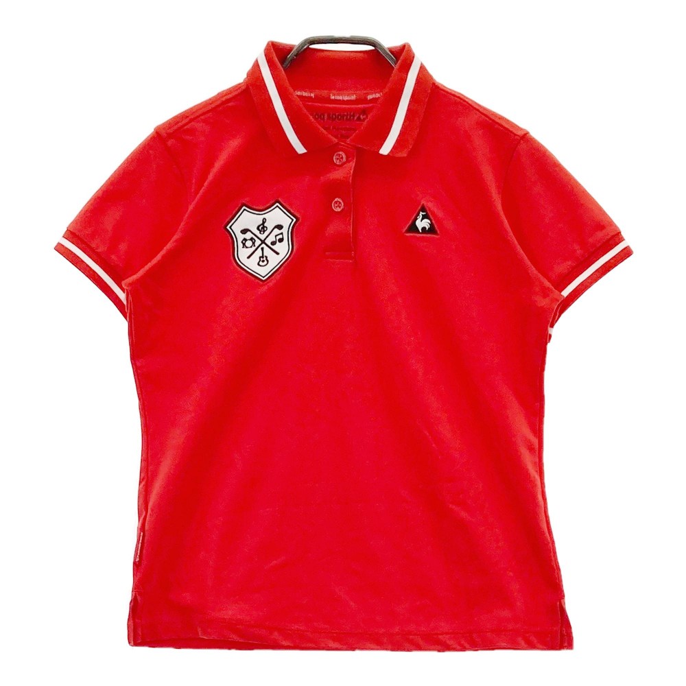 LECOQ GOLF ルコックゴルフ 半袖ポロシャツ レッド系 M 【中古】ゴルフウェア レディース