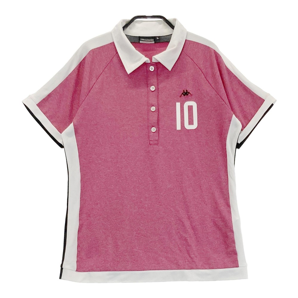 KAPPA GOLF カッパゴルフ 半袖ポロシャツ パープル系 L 【中古】ゴルフウェア レディース