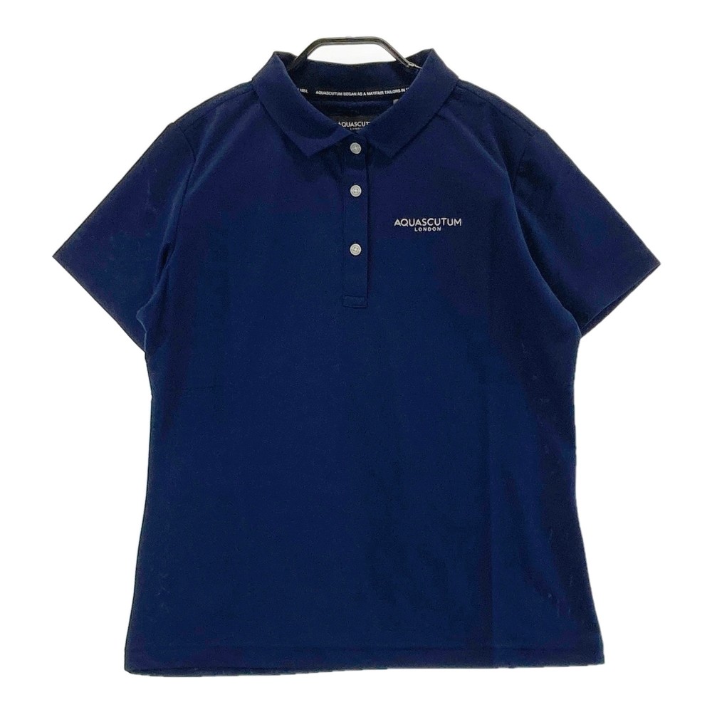 AQUASCUTUM アクアスキュータム 半袖ポロシャツ ネイビー系 10 【中古】ゴルフウェア レディース|中古ゴルフウェア通販STST