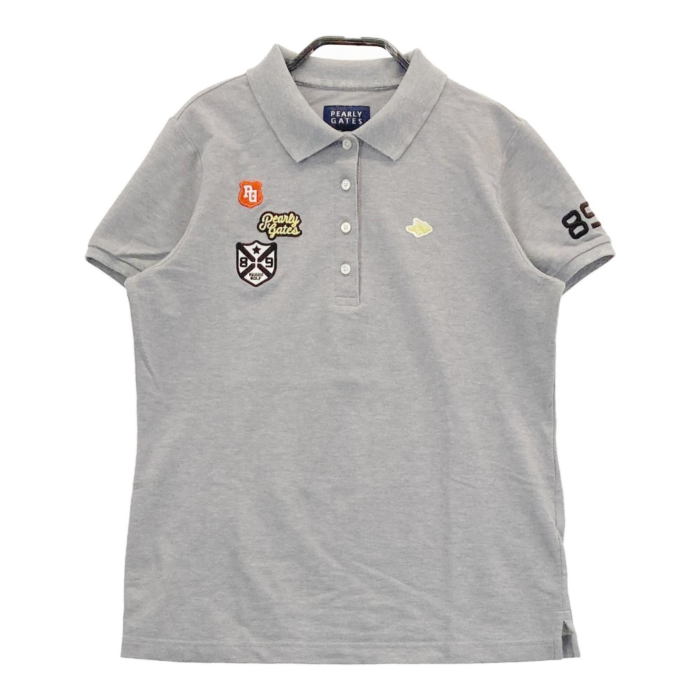PEARLY GATES パーリーゲイツ 半袖ポロシャツ グレー系 1 【中古】ゴルフウェア レディース