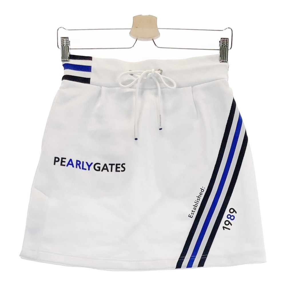 PEARLY GATES パーリーゲイツ 2024年青写真 チェックインレイジャガード スコート  白いこと系 0 【中古】ゴルフお召しもの レディース