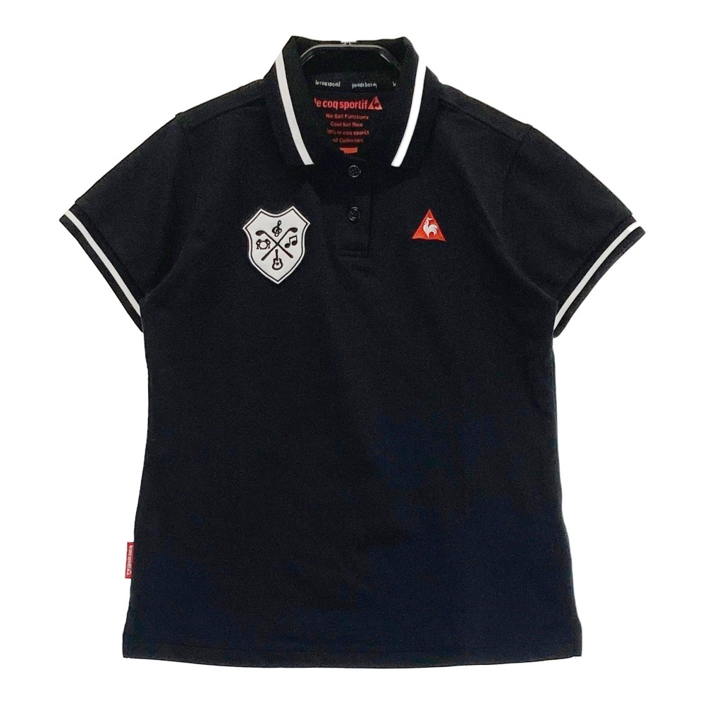 LECOQ GOLF ルコックゴルフ 半袖ポロシャツ ブラック系 M 【中古】ゴルフウェア レディース