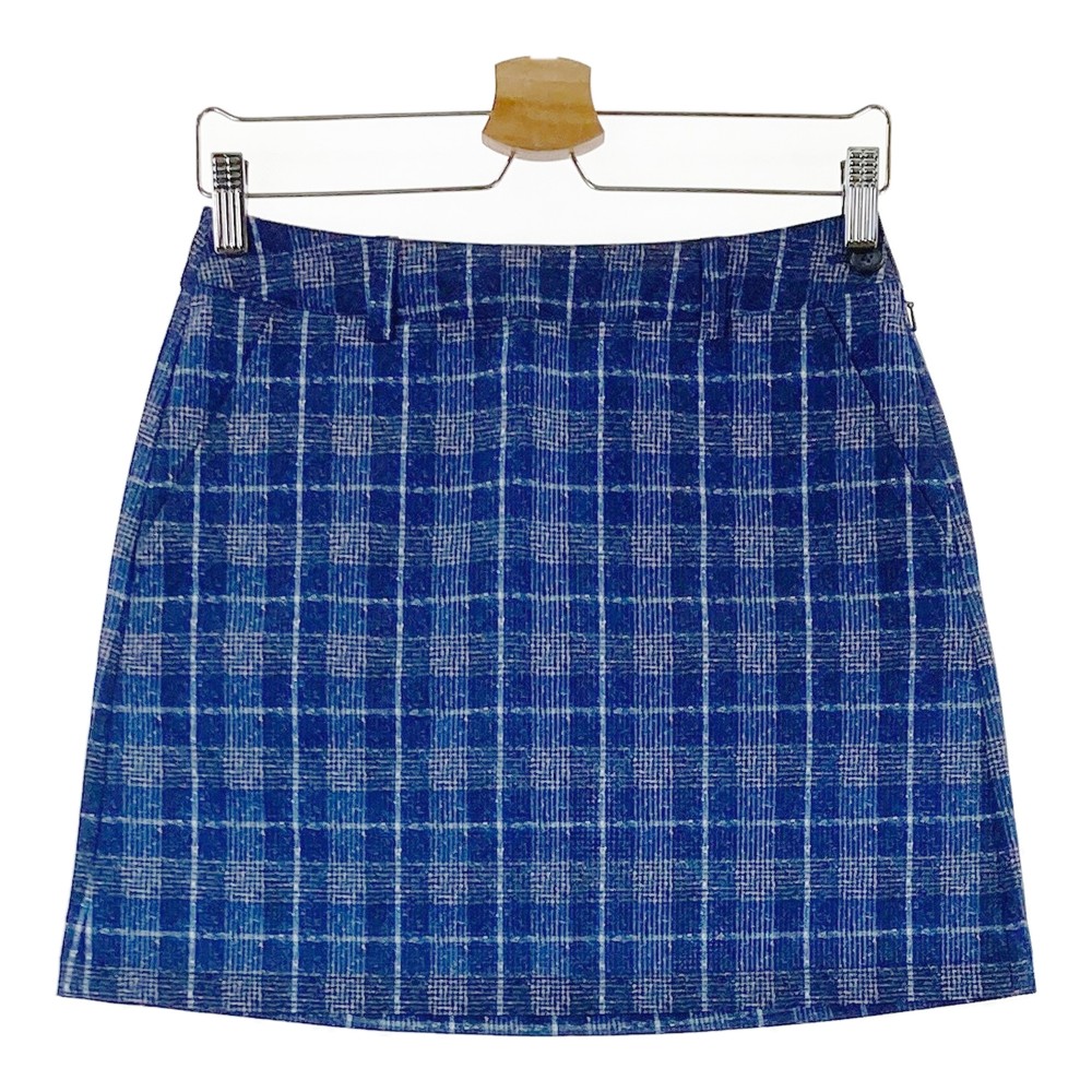 BEAMS GOLF ビームスゴルフ スカート チェック柄 ネイビー系 S 【中古】ゴルフウェア レディース