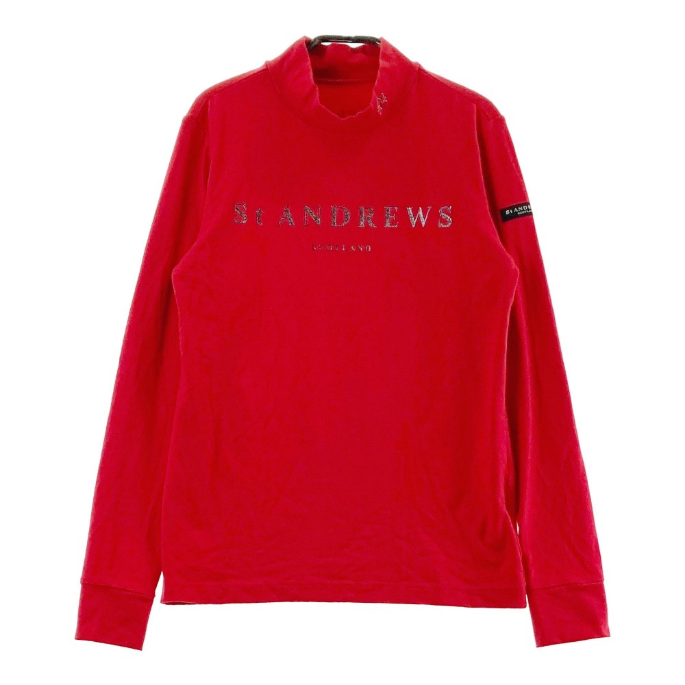 ST ANDREWS セントアンドリュース 2022年モデル ハイネック 長袖Tシャツ レッド系 S 【中古】ゴルフウェア レディース