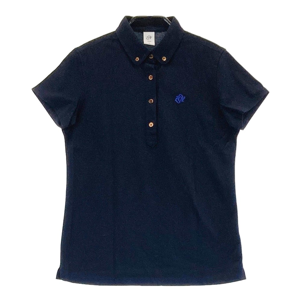 ZOY ゾーイ 半袖ポロシャツ ネイビー系 M 【中古】ゴルフウェア レディース