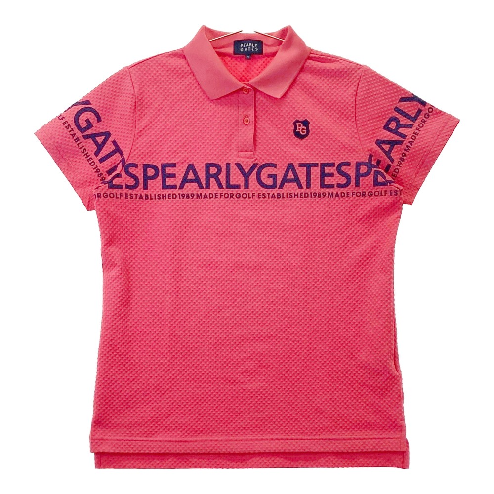 PEARLY GATES パーリーゲイツ 半袖ポロシャツ ピンク系 1 【中古】ゴルフウェア レディース