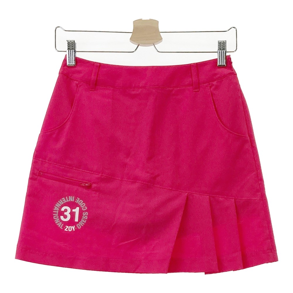 ZOY ゾーイ インナー付 プリーツ切替 スカート ピンク系 36 【中古】ゴルフウェア レディース