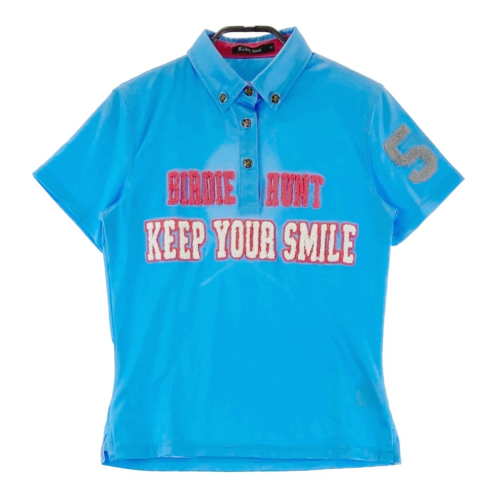 BIRDIE HUNT バーディーハント 半袖ポロシャツ ブルー系 S 【中古】ゴルフウェア レディース