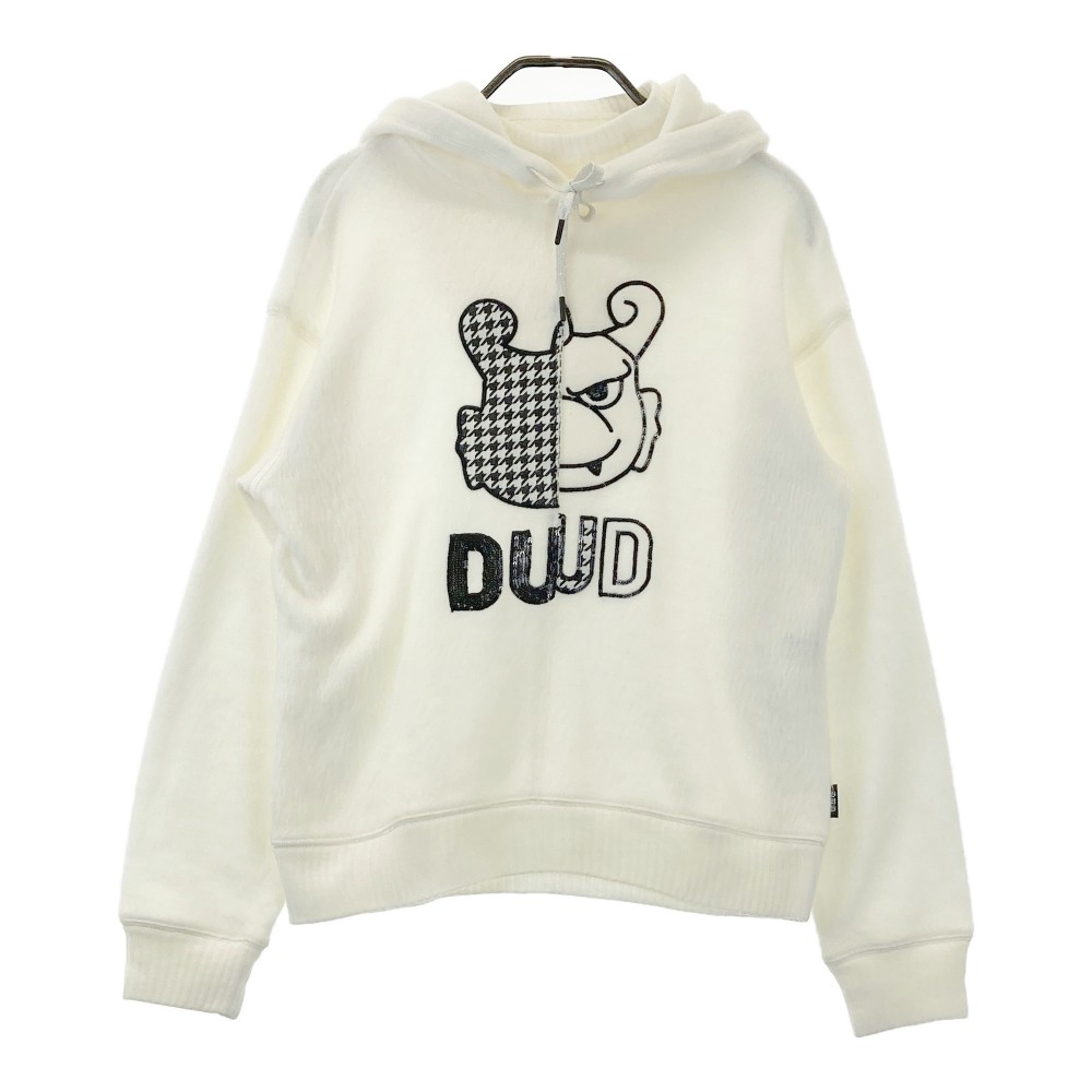 DANCE WITH DRAGON ダンスウィズドラゴン  ボンネット付 編み物プルオーバー チビドラ  白いこと系 2 【中古】ゴルフお召しもの レディース ウェア-ゴルフ-レディースウェア