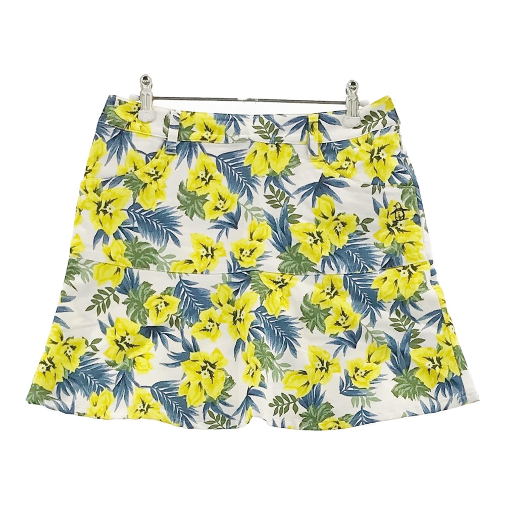 MUNSING WEAR マンシングウェア ストレッチスカート 花柄 ホワイト系 9 【中古】ゴルフウェア レディース