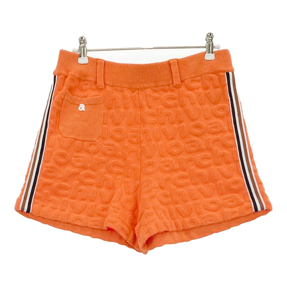 ARCHIVIO アルチビオ ショートパンツ パイル地 オレンジ系 38 【中古】ゴルフウェア レディース