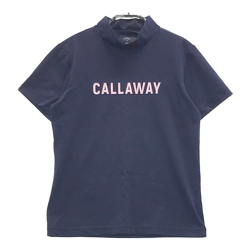 CALLAWAY キャロウェイ 2021年モデル ハイネック半袖Tシャツ ネイビー系 M 【中古】ゴルフウェア レディース