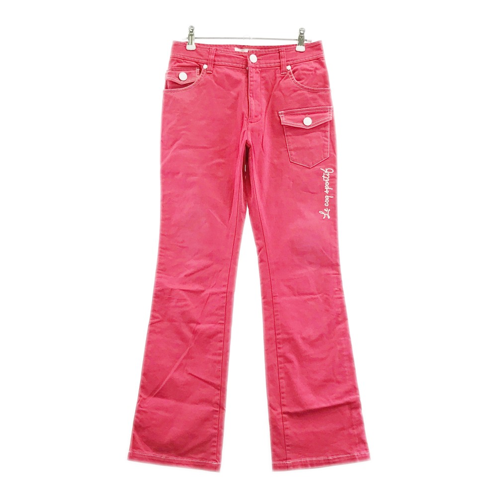LECOQ GOLF ルコックゴルフ ストレッチパンツ ピンク系 7 【中古】ゴルフウェア レディース