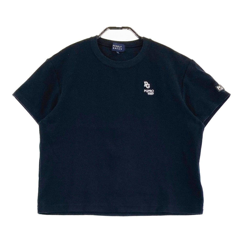 PEARLY GATES パーリーゲイツ 2024年モデル 半袖 Tシャツ ネイビー系 0 【中古】ゴルフウェア レディース