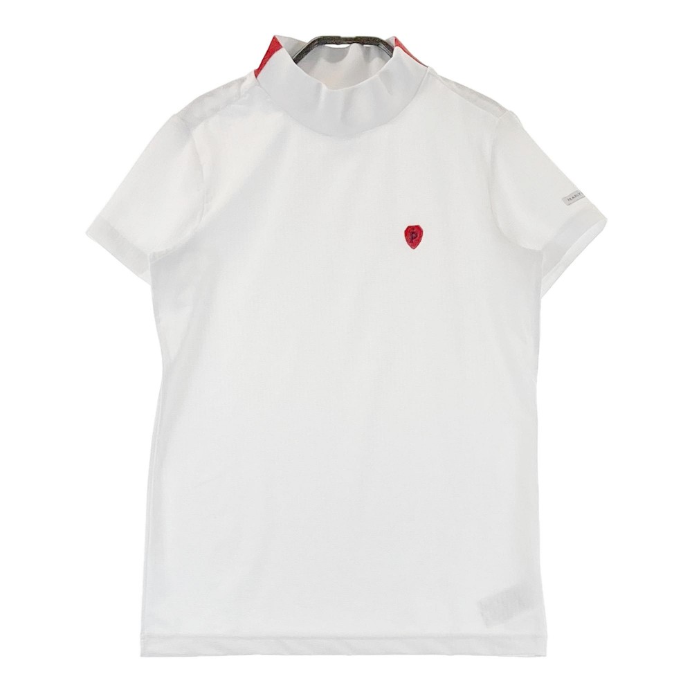 PEARLY GATES パーリーゲイツ 2023年モデル ハイネック 半袖Tシャツ ホワイト系 0 【中古】ゴルフウェア レディース